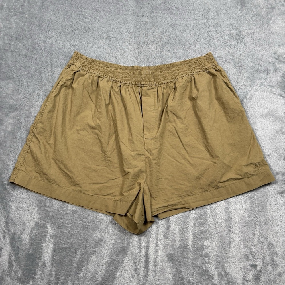 Varley Morales Short 2.5" Dark Khaki Relaxed Utility Nylon Cotton Shorts Stretch